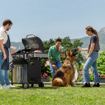3. Grill gazowy Black+Decker BXOG12950E (3 palniki x 3.6 kW + 1 boczny palnik 2.1 kW)