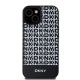 3. Etui DKNY Leather Printed Pattern Metal Logo MagSafe na iPhone 15 / 14 / 13 - czarne