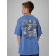 2. T-shirt loose z nadrukiem chłopięcy 4F 4FJRSS26TTSHM4277-32S