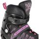 6. Łyżworolki NILS Extreme NH11912 A 2w1 czarno-różowe rozm. M (35-38) z wymienną płozą hokejową
