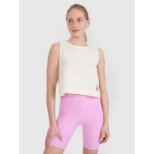 Top regular z nadrukiem damski 4F 4FWSS25TSLEF118-11S