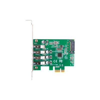 3. LANBERG KARTA PCI-E X1 -> 4X USB-A 3.1 GEN1 ŚLEDŹ LOW PROFILE PCE-US3-004