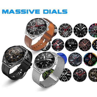 17. Smartwatch  Rubicon RNCE88-1 Czarny- Czarny Pasek Silikonowy + Czarny Pasek Skórzany