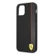 6. Etui Ferrari On Track Carbon Stripe na iPhone 12 Pro Max - czarne