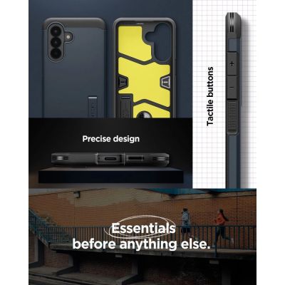 15. Etui Spigen Tough Armor na Samsung Galaxy A57 5G - granatowe
