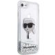 4. Etui Karl Lagerfeld Glitter Karl's Head na iPhone 7 / 8 / SE 2020 / SE 2022 - srebrne