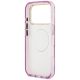 7. Etui Guess IML Glitter Flowers Triangle MagSafe na iPhone 18 Pro Max / 17 Pro Max - fioletowe