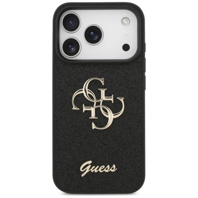 3. Etui Guess Fixed Glitter Big 4G na iPhone 17 Pro - czarne