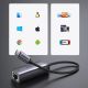 3. Ugreen zewnętrzna karta sieciowa USB Typ C - RJ45 1Gbps (1000Mbps) szary (40322 CM483)