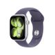 Apple Watch Series 11 GPS 42mm Srebrna aluminiowa koperta z fioletowym paskiem sportowym Fog - M/L