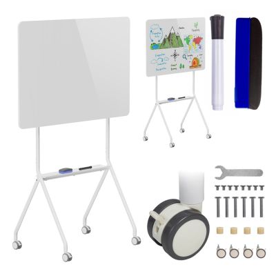 16. Mobilna tablica suchościeralna Ergo Office, orientacja pozioma, biała, jednostronna, z półką, wymiary tablicy 1190x790mm, ER-306