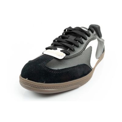 12. Skechers Kickoff buty sportowe damskie sneakersy czarne skórzane