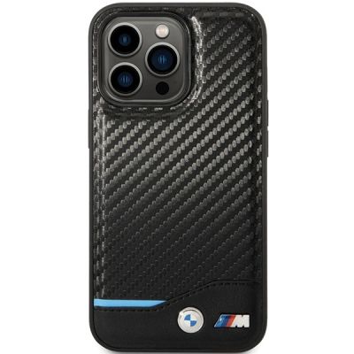 3. Etui BMW Leather Carbon na iPhone 13 Pro Max - czarne