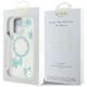 8. Etui Guess Resin Flowers Glitter MagSafe na iPhone 16 Pro - przezroczysto-zielone