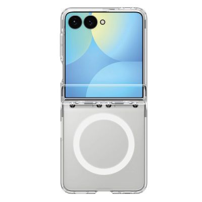 5. Etui Spigen Ultra Hybrid Pro MagSafe na Samsung Galaxy Z Flip 8 - przezroczysto-białe