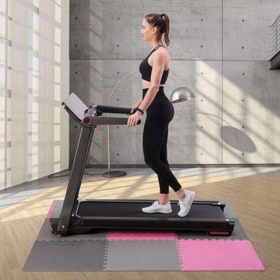 9. Mata puzzle Multipack One Fitness MP10 różowo-szare 9 elementów 10 mm