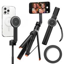 Selfie stick i statyw Spigen S581W MagSafe Bluetooth - czarny
