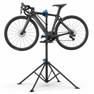 8. Stojak serwisowy Wozinsky WSS-180 z pokrętłami podłogowy do rowerów 30 kg - czarny