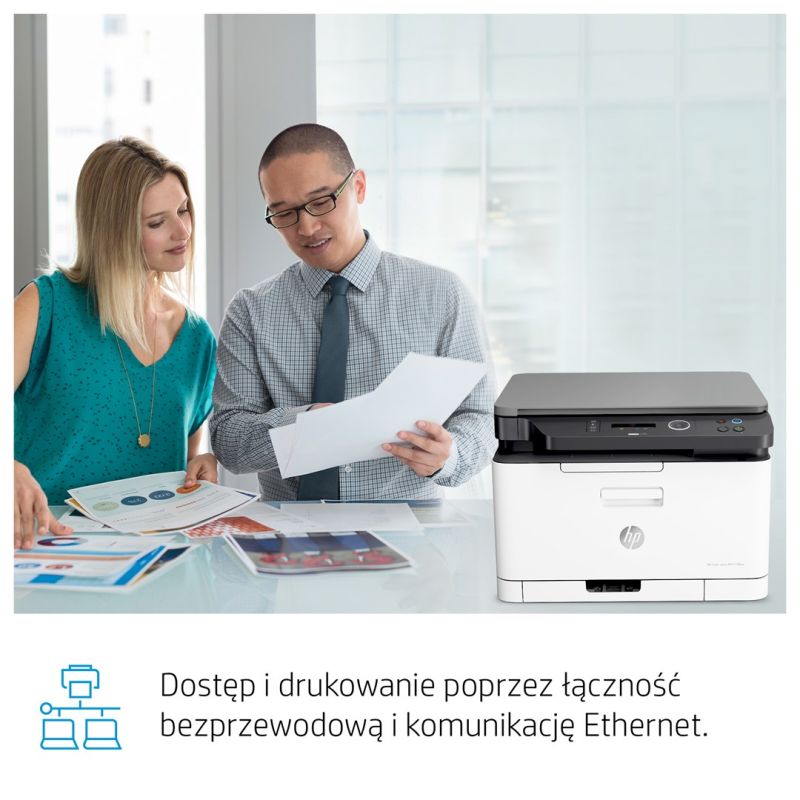15. Urządzenie wielofunkcyjne HP Color Laser MFP 178nw 4ZB96A (laserowe, laserowe kolor; A4; Skaner płaski)