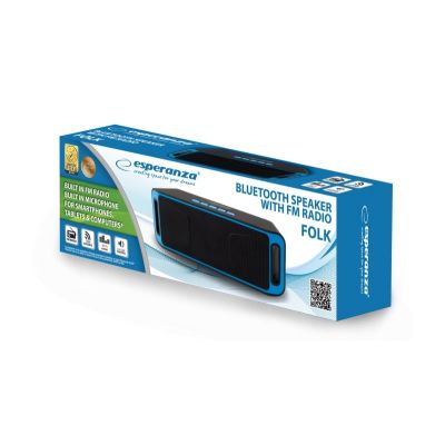Głośniki bluetooth Esperanza FOLK EP126KB (kolor czarno-niebieski)