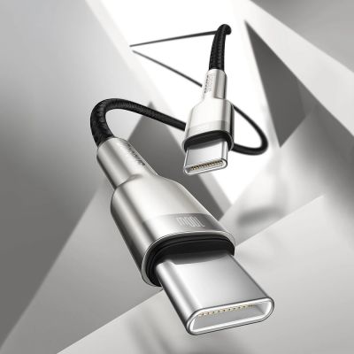 11. Kabel Baseus Cafule Series Metal Data USB-C / USB-C PD QC SCP 100W 5A 2 m - zielony