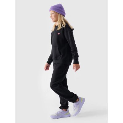 5. Bluza dresowa nierozpinana z kapturem dziewczęca 4F Junior 4FJWMM00TSWSF1316-20S