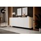 3. Komoda FARO 200x42x82 biały mat + dąb craft