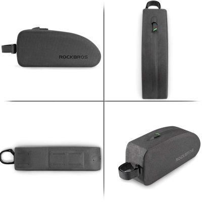 4. Torba Rockbros AS-019 rowerowa na ramę wodoodporna 1.5 l - czarna