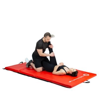 5. Materac gimnastyczny składany czerwony 2400x1200x50mm HMS MGS01
