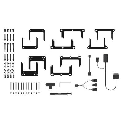 9. Alphacool Pro Aurora 420 CPU AIO Procesor Zestaw do chłodzenia płynami 14 cm Czarny, Biały