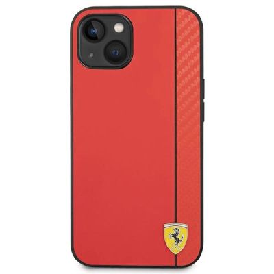 3. Etui Ferrari Carbon na iPhone 14 Plus - czerwone