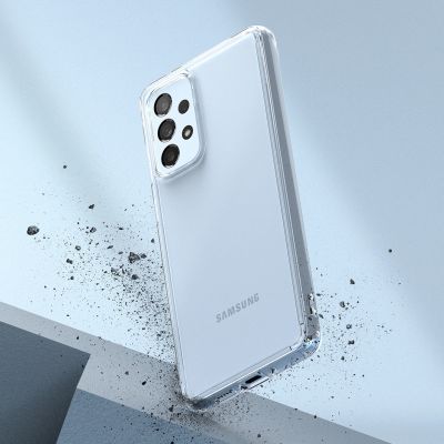 5. Ringke Fusion etui pokrowiec z żelową ramką Samsung Galaxy A73 przezroczysty