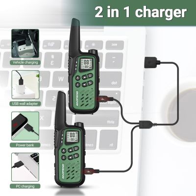 10. Krótkofalówka Baofeng BF-T25E zielona, 2 sztuki