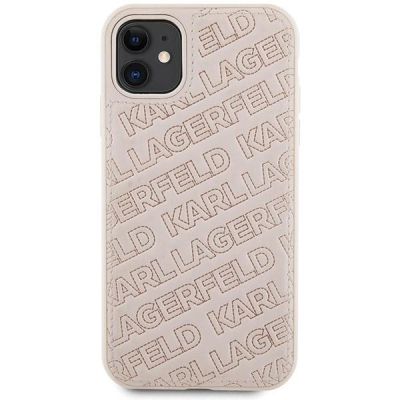 3. Etui Karl Lagerfeld Quilted K Pattern na iPhone 11 / Xr - różowe