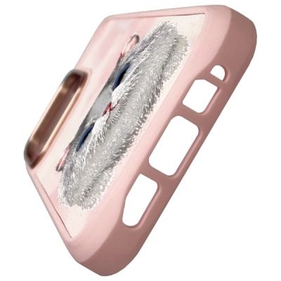 6. Etui Nimmy Big Eyed Pet 2.0 Cat na iPhone 16 Pro Max - różowe