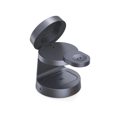 5. Ładowarka bezprzewodowa Tech-Protect QI2.2-25W-A48 3in1 magnetyczna - granatowa