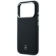 6. Etui Mercedes Leather Semi Wrap Wood Effect MagSafe na iPhone 17 Pro - czarne