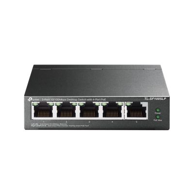 3. TP-LINK TL-SF1005LP łącza sieciowe Nie zarządzany Fast Ethernet (10/100) Obsługa PoE Czarny