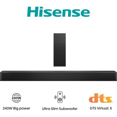 8. Hisense HS2100 Czarny 2.1 kan. 240 W