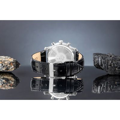 7. Zegarek Męski Giewont Chronograph Sapphire Srebrny GW6260-A1