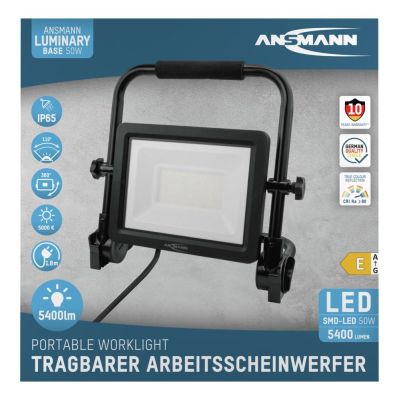 9. Lampa przemysłowa Ansmann FL50W-AC Industrial light EEC E (A - G) 50 W 5400 lm Daylight white 1600-0627