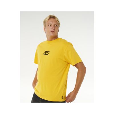 6. Koszulka męska RIP CURL Medina Inner Vision Spray Tee żółta