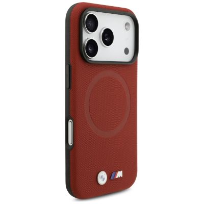 4. Etui BMW M FW Metal Logo MagSafe na iPhone 17 Pro - czerwone