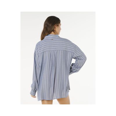 3. Koszula damska RIP CURL Beach Days Pinstripe Shirt niebieska