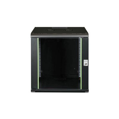 14. Digitus Szafa sieciowa wisząca Unique 19" 12U rack 600x600, drzwi szyba, czarny, niedzielona, złożona, 100kg