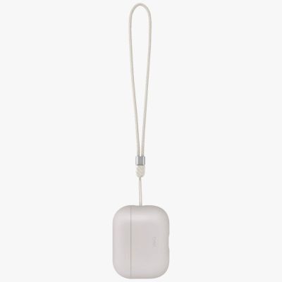 5. Etui UNIQ Lino Silicone na AirPods Pro - beżowe