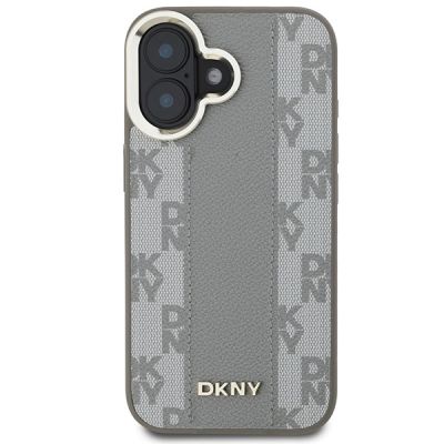3. Etui DKNY Checkered Pattern Magsafe na iPhone 16 - beżowe