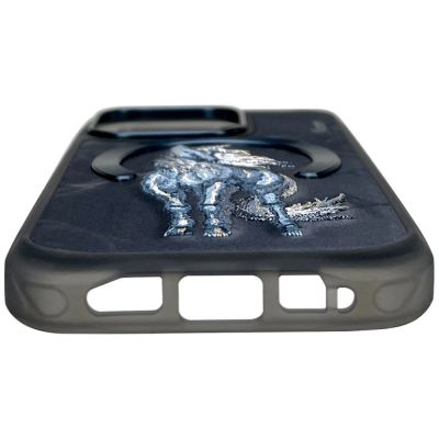 4. Etui Nimmy Magnetic Fantasy Animal MagSafe na iPhone 16 Pro - niebieskie