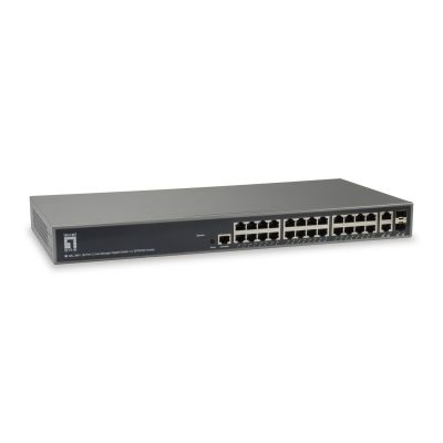 LevelOne GEL-2681 przełącznik sieciowy Zarządzany L3 Gigabit Ethernet (10/100/1000) Czarny