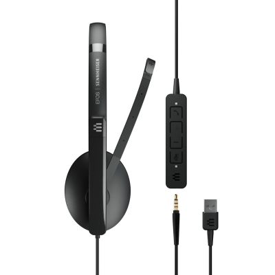 6. Zestaw słuchawkowy EPOS ADAPT 135 USB II Przewodowa Opaska na głowę Biuro/centrum telefoniczne USB Typu-A Czarny